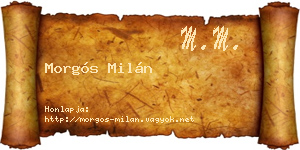 Morgós Milán névjegykártya